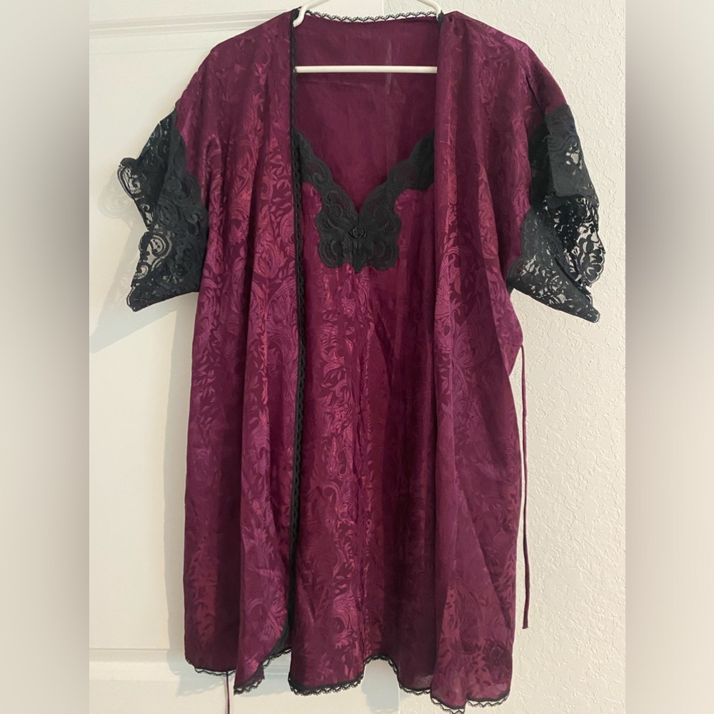 Deena 2 Piece Robe and Too Set Lingerie Size Small